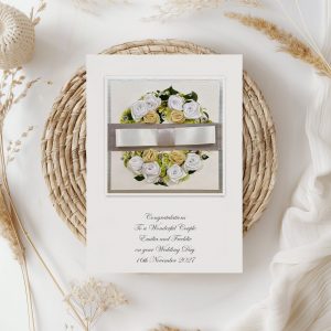 Luxury Rose Wreath Wedding Card