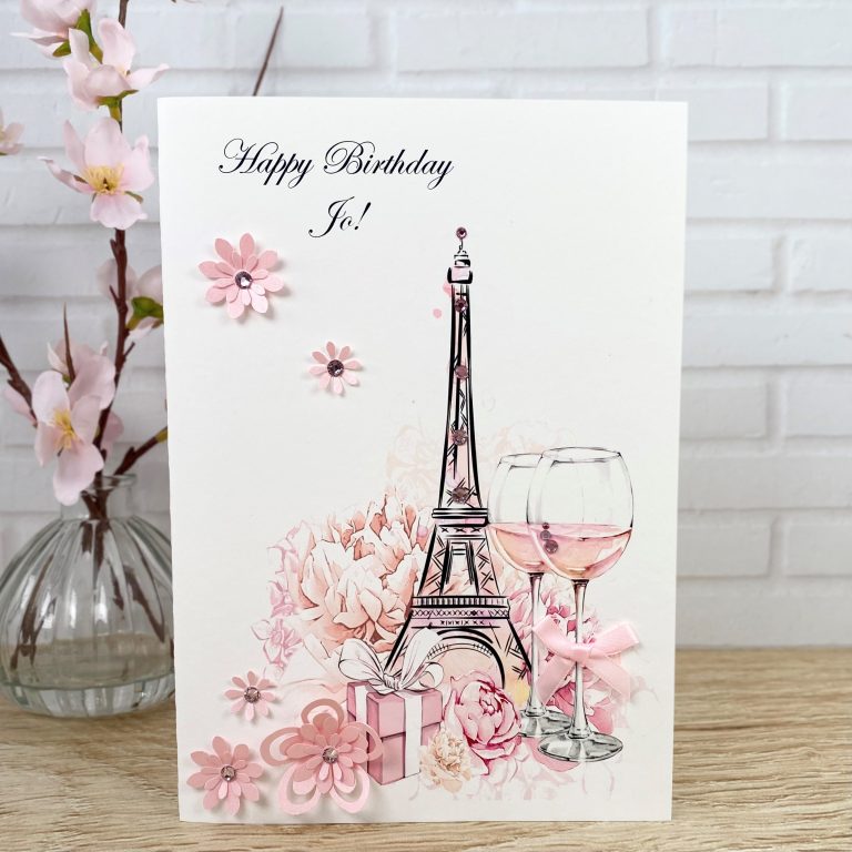 Handmade Birthday Card ‘Eiffel Tower’