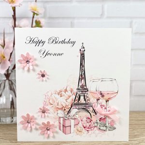Handmade Birthday Cards Eiffel Tower Square Card
