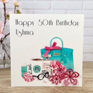 Handmade Birthday Card Star Bucks Square Card