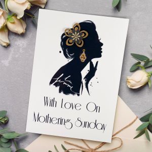 Handmade Mother's Day Card Beautiful Lady A5 Large Card
