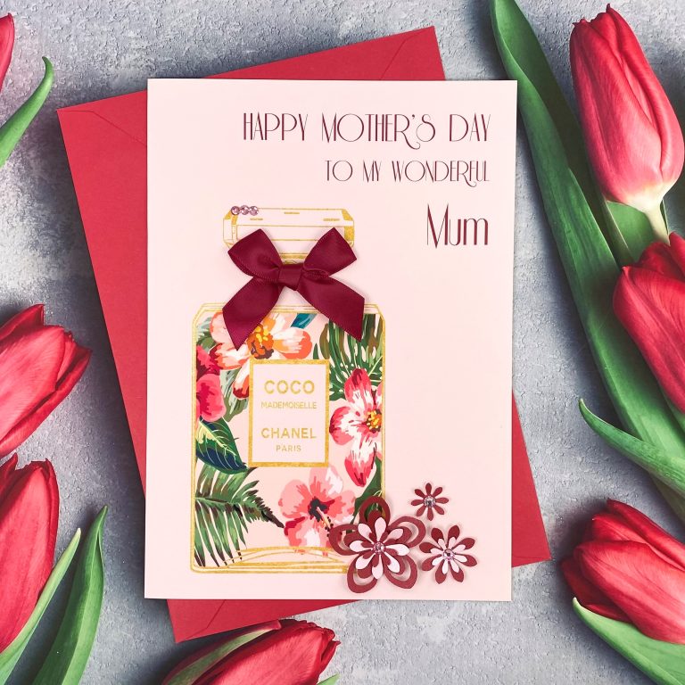 Handmade Mother’s Day Card ‘Floral Perfume’