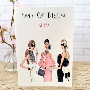 Handmade Birthday Card Ladies A5 Large Card