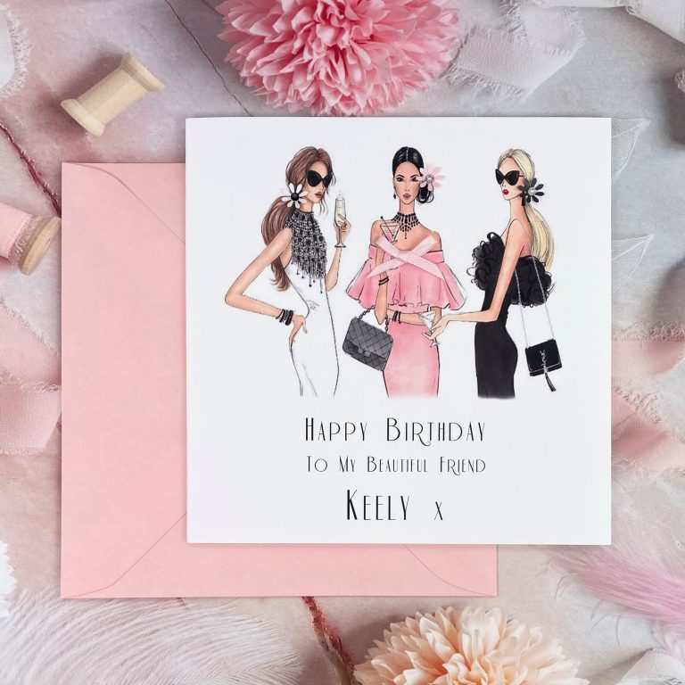 Handmade Birthday Card ‘Girls Night Out’