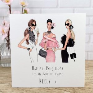 Handmade Birthday Card Ladies Square Card