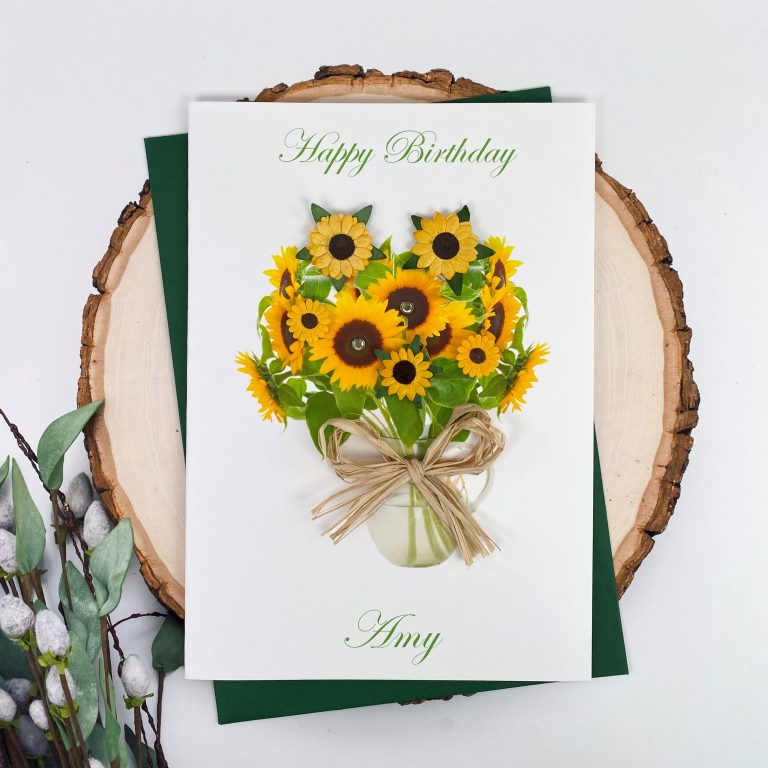 Handmade Birthday Card ‘Sunflowers’
