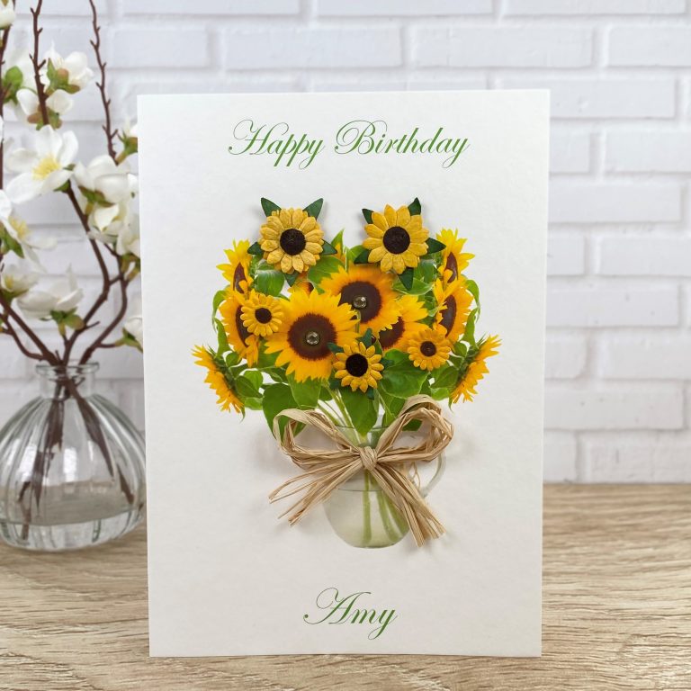 Handmade Birthday Card ‘Sunflowers’