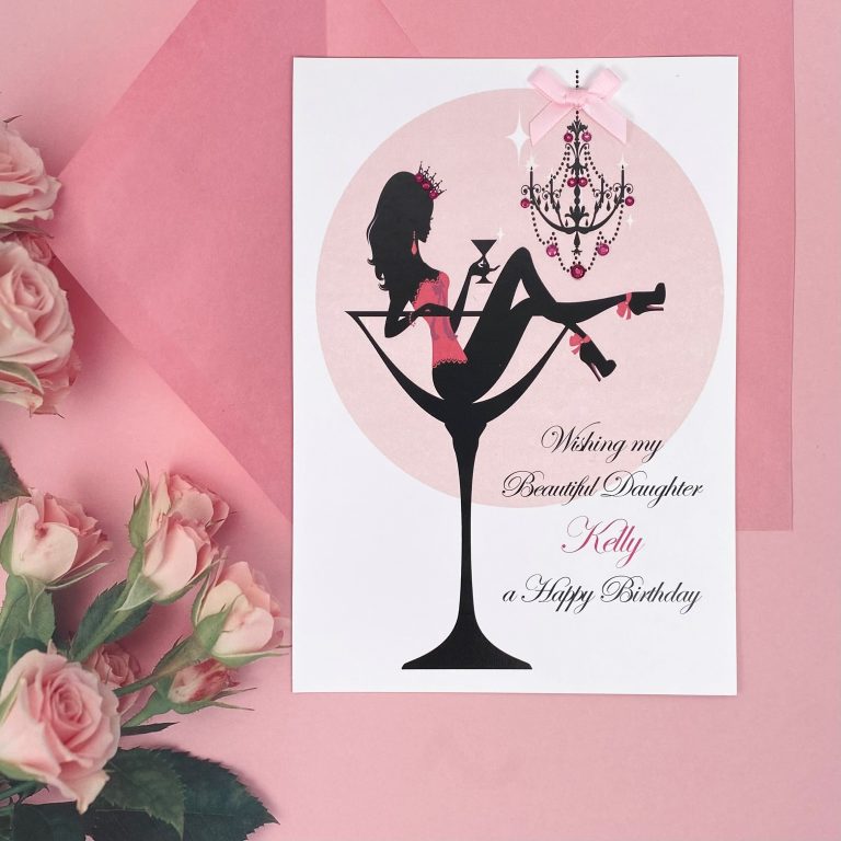 Handmade Birthday Card ‘Champagne Cocktail’