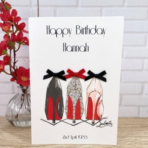 Handmade Birthday Card Christian Louboutin Style Shoes A5 Card