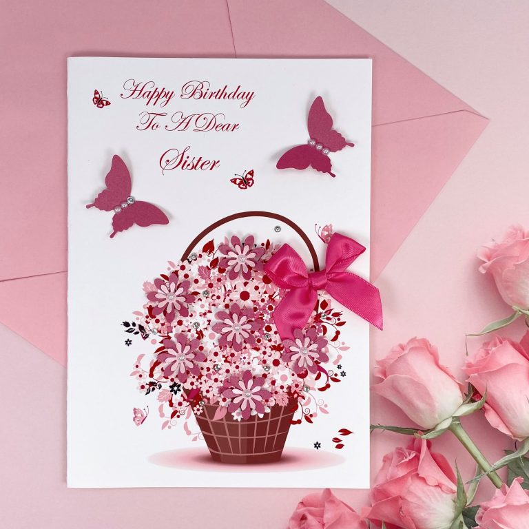 Handmade Birthday Card ‘Floral Basket’