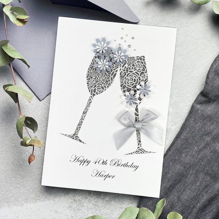 Handmade Birthday Card ‘Champagne Toast’