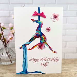 Handmade Aerial Silks Birthday Cards