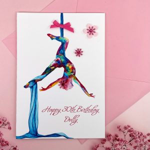 Handmade Aerial Silks Birthday Cards A5 large card