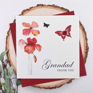 Handmade Thank You Cards Poppies