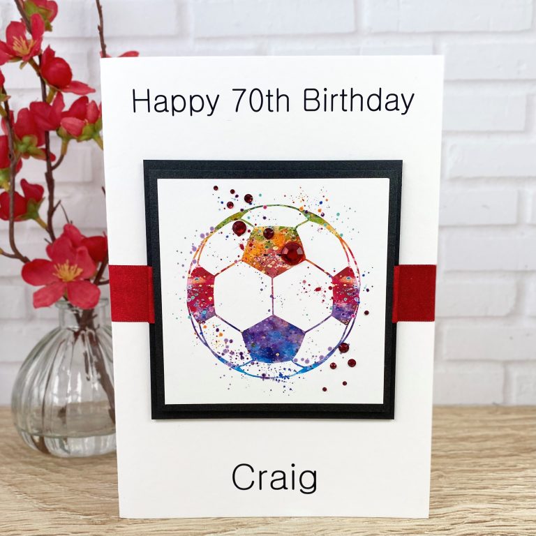 Luxury Handmade Birthday Card ‘Football’