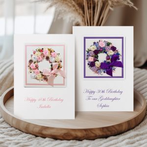 Luxury Floral Wreath Birthday Card