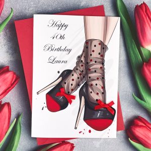 Handmade Birthday Card Christian Louboutin Shoes Large Card