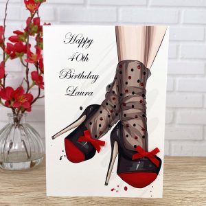 Handmade Birthday Card Christian Louboutin Shoes Large Card