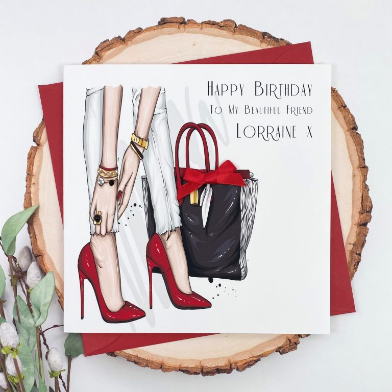 Handmade Birthday Card ‘Red Bag’