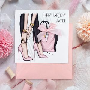 Handmade Birthday Cards Pink Bag