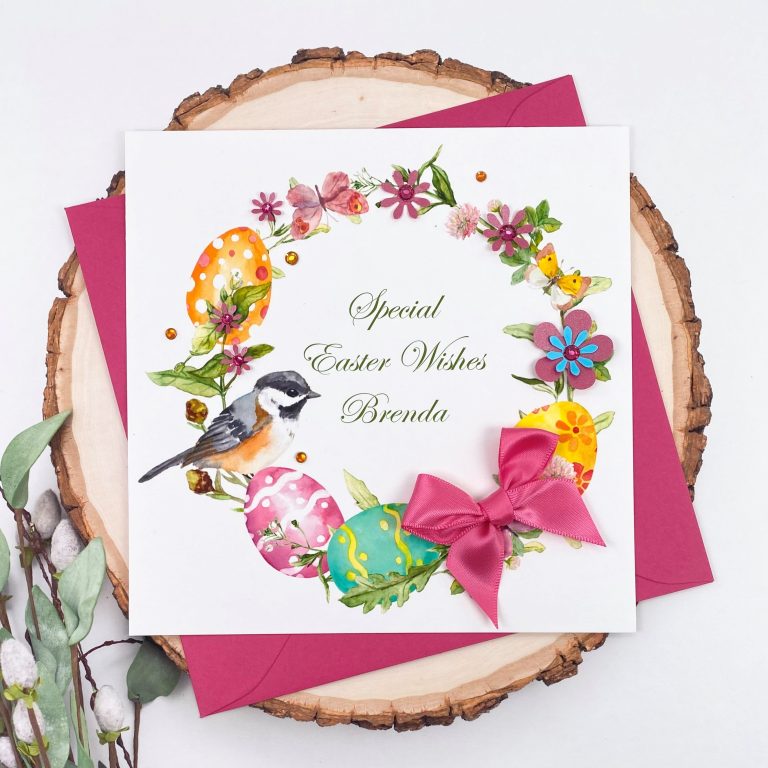 Handmade Easter Card ‘Easter Wreath’