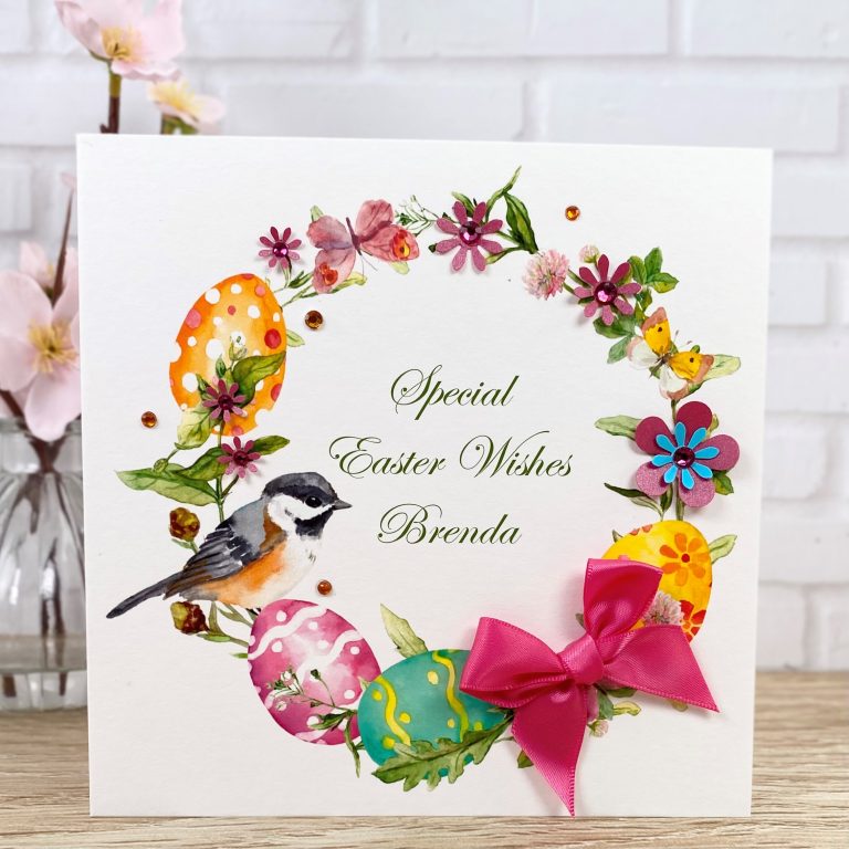 Handmade Easter Card ‘Easter Wreath’