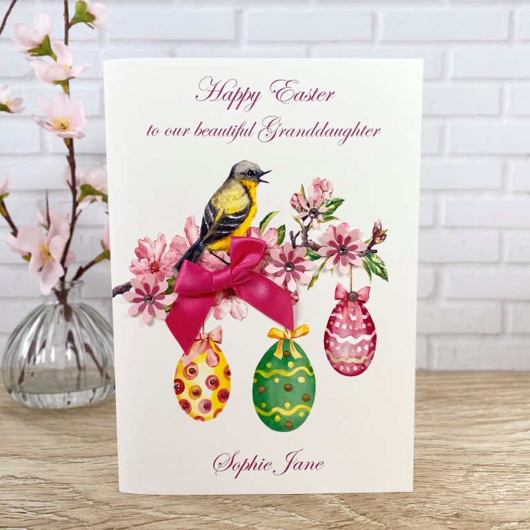 Handmade Easter Card ‘Easter Egg Branch’