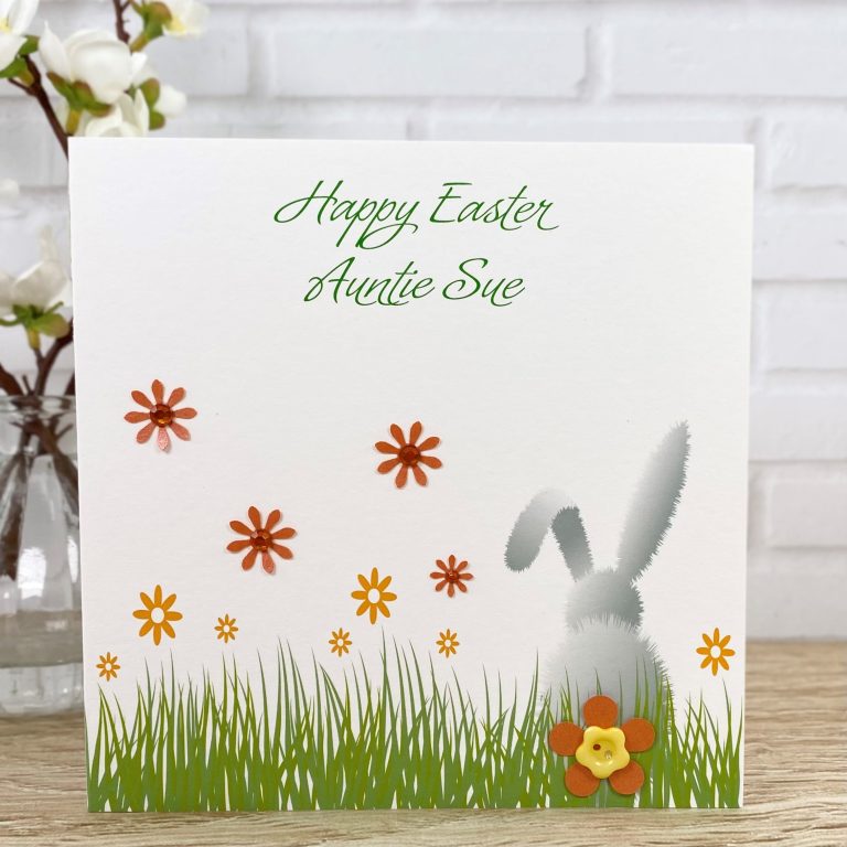 Handmade Easter Card ‘White Bunny’