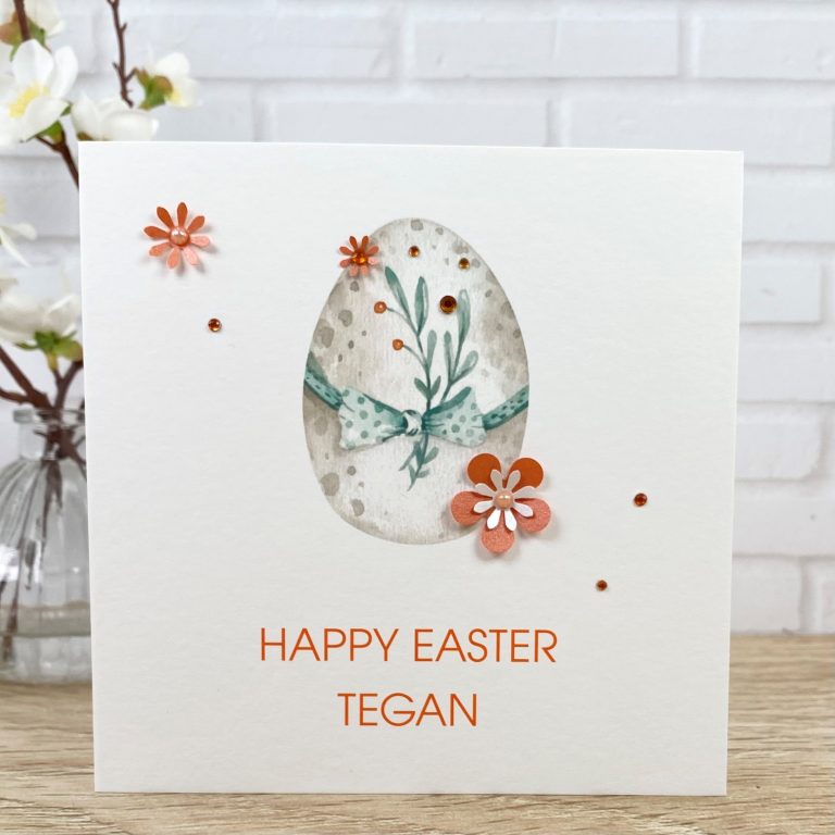 Handmade Easter Card ‘White Egg’