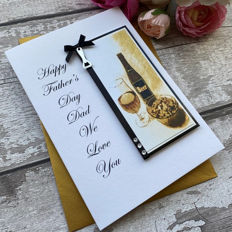 Handmade Father’s Day Card ‘Beer & Chips’