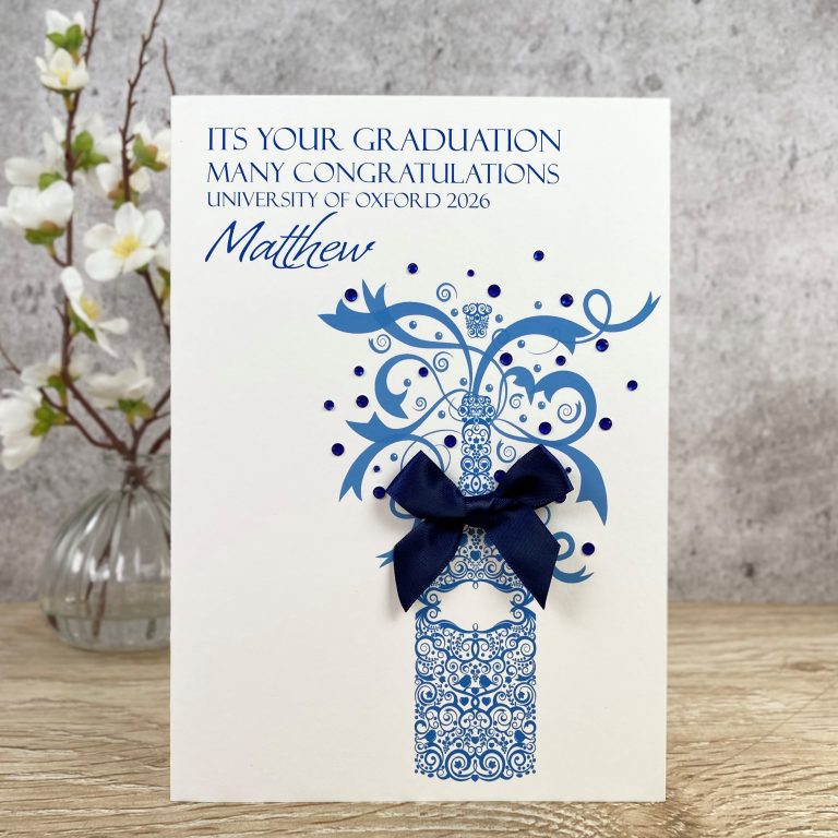 Handmade Graduation Card ‘Champagne’