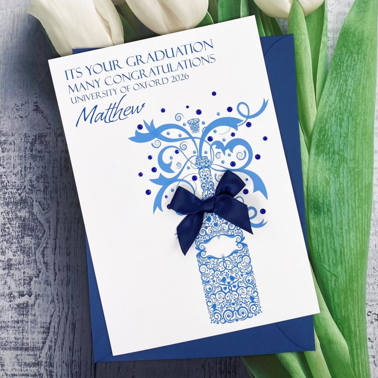 Handmade Graduation Card ‘Champagne’