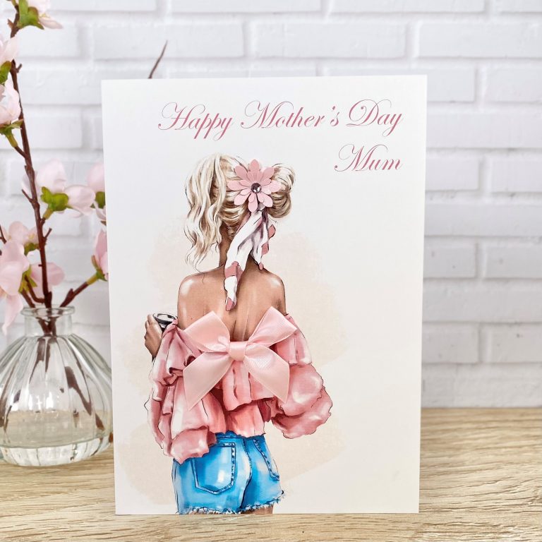 Handmade Mother’s Day Card ‘Denim’