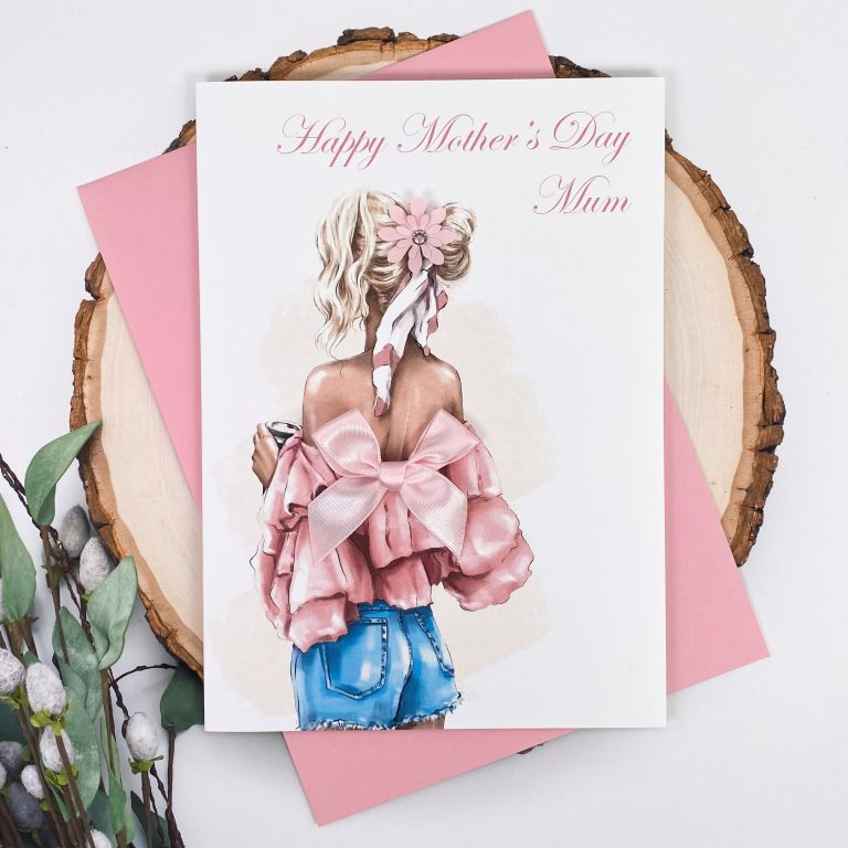Handmade Mother’s Day Card ‘Denim’