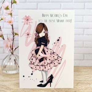 Handmade Mother's Day Cards Girl in High Heels A5 Large Card