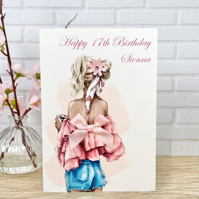 Handmade Birthday Card ‘Denim’