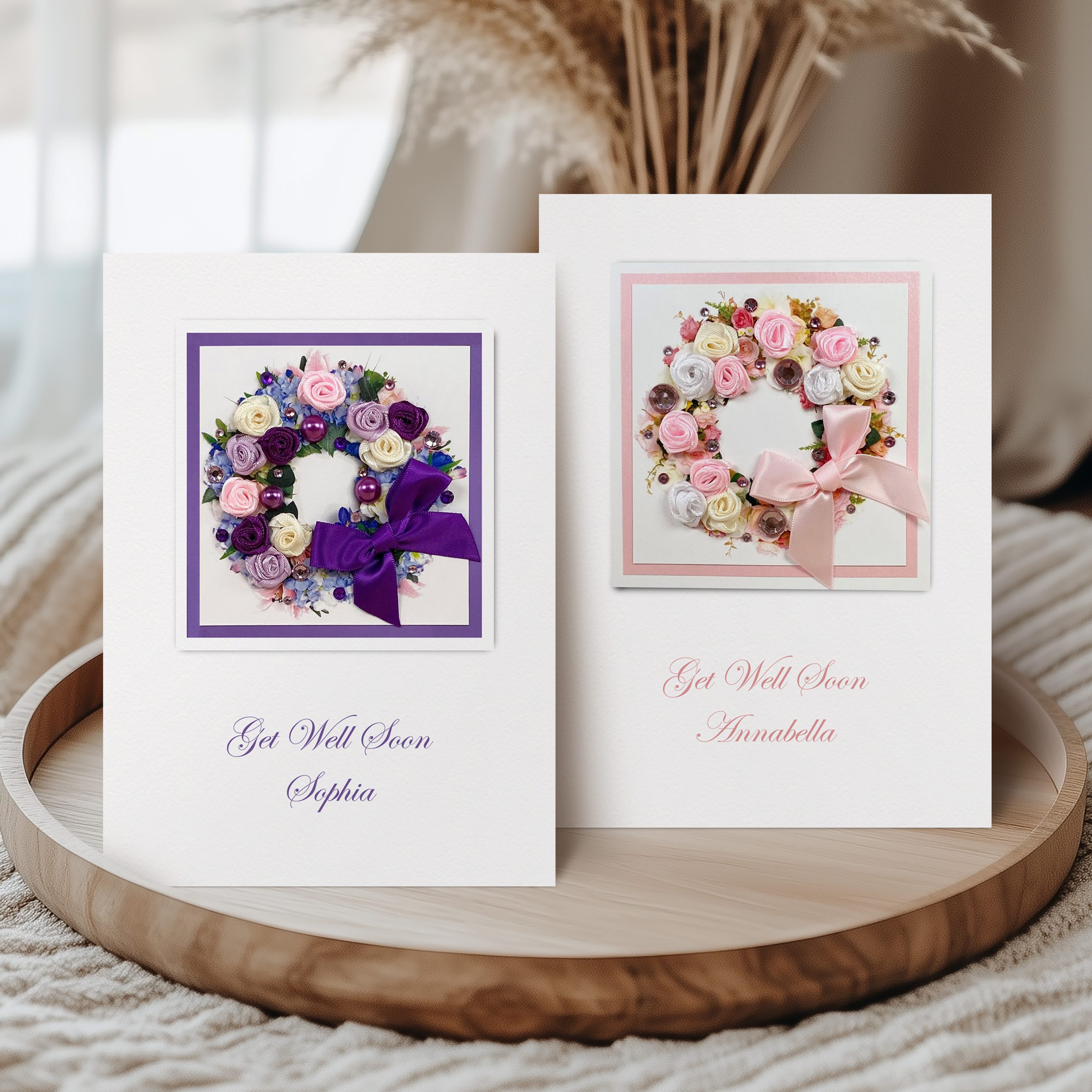Luxury Get Well Soon Rose Bud Floral Wreath