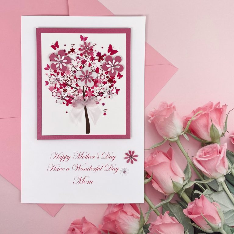 Luxury Handmade Mother’s Day Card ‘Floral Tree’