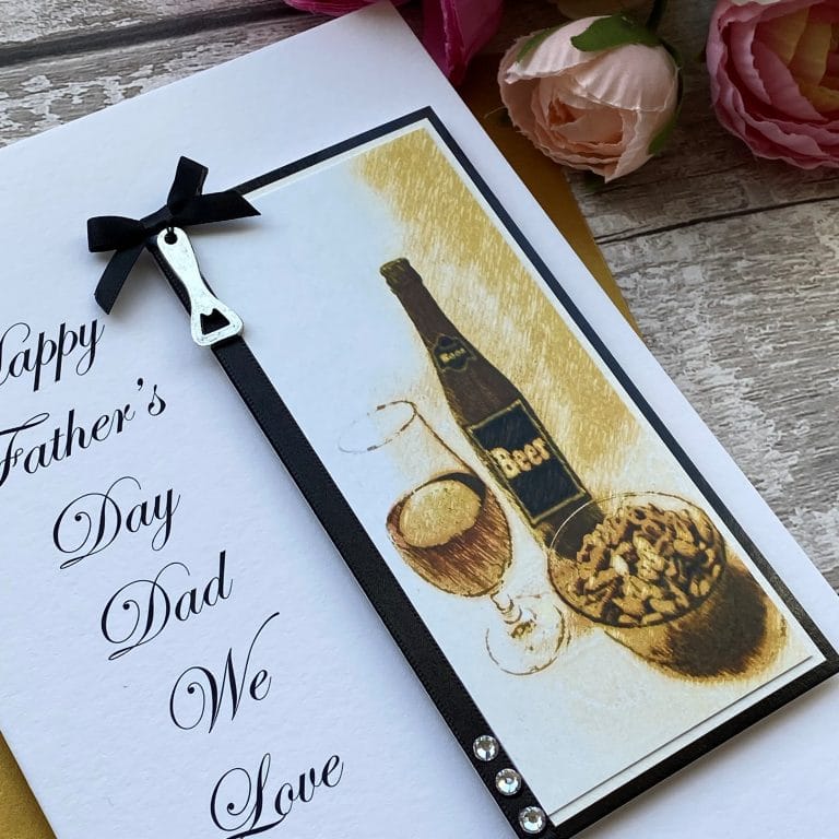 Handmade Father’s Day Card ‘Beer & Chips’