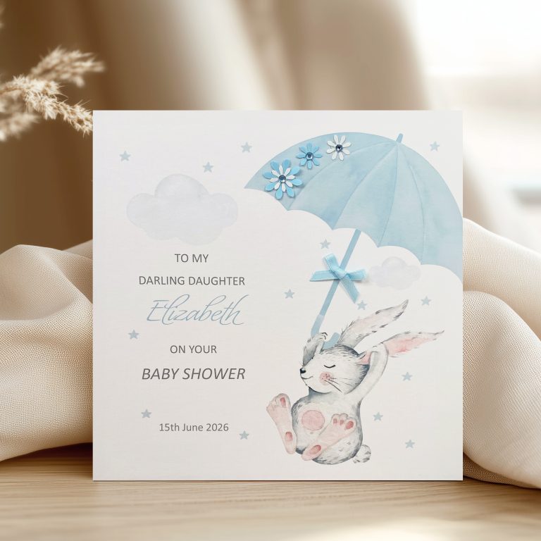 Handmade Baby Shower Card ‘Umbrella’