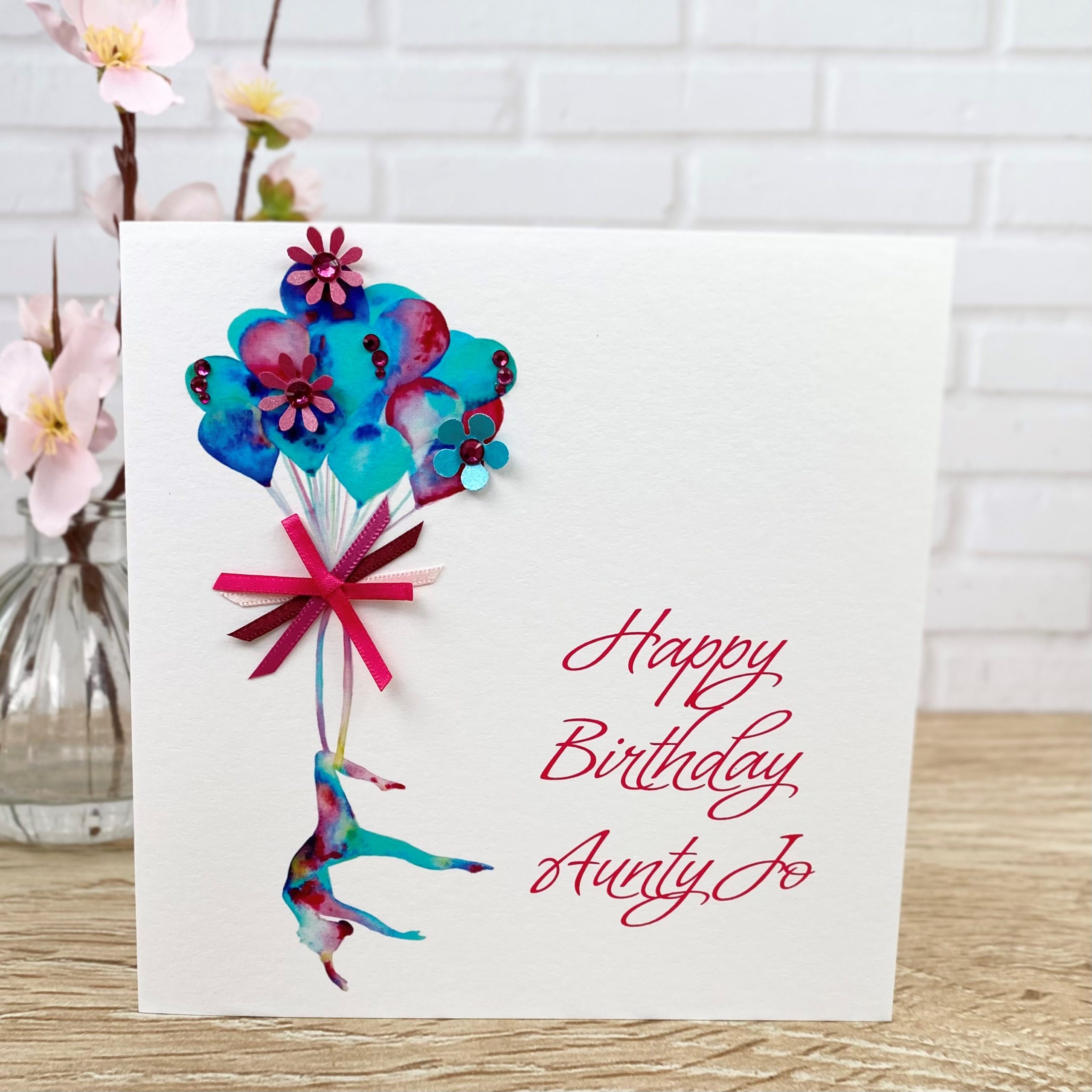 Handmade Birthday Cards Aerial Hoop Square Card