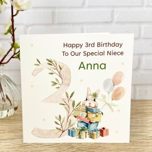 Kids Handmade Birthday Card Peter Rabbit