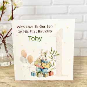 Kids Handmade Birthday Card Peter Rabbit