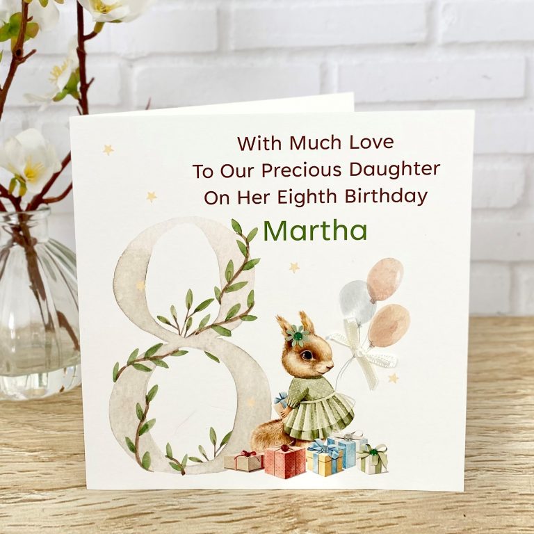 Handmade Birthday Card ‘Sophie the Squirrel’