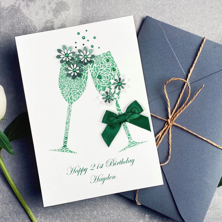 Handmade Birthday Card ‘Champagne Toast’