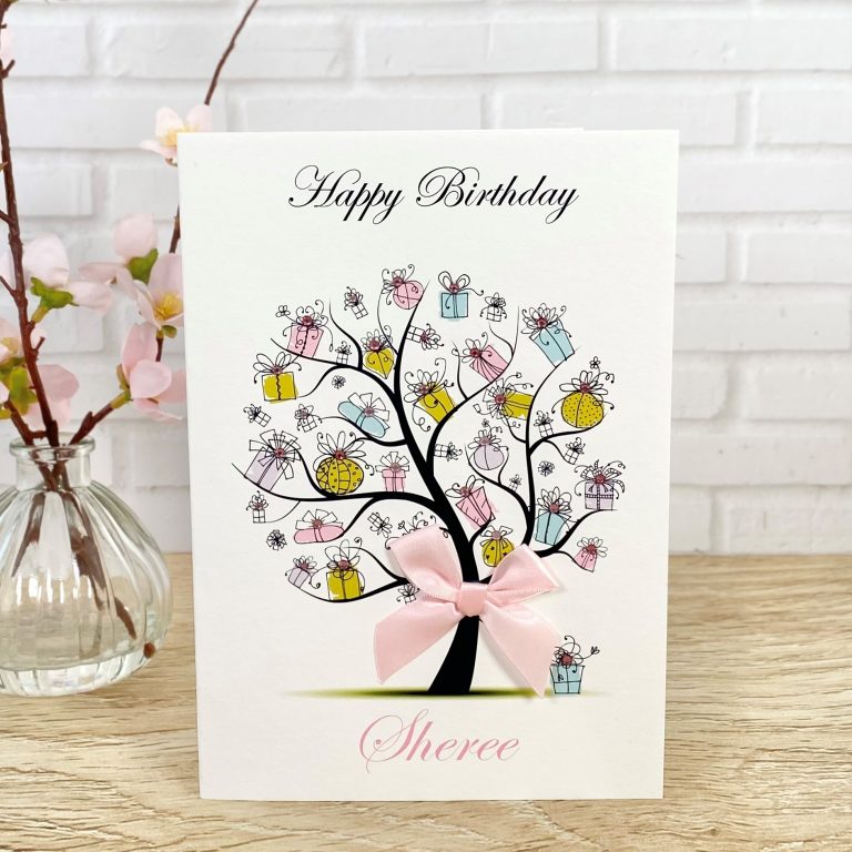Handmade Birthday Card ‘Gift Tree’