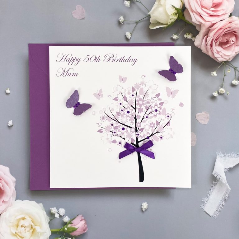 Handmade Birthday Card ‘Flower Tree’