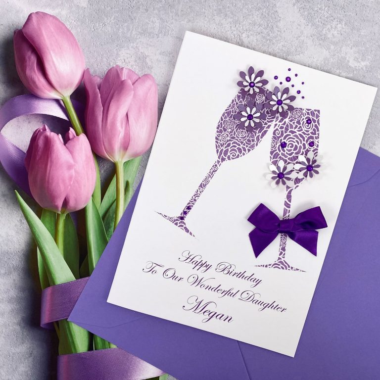 Handmade Birthday Card ‘Champagne Toast’