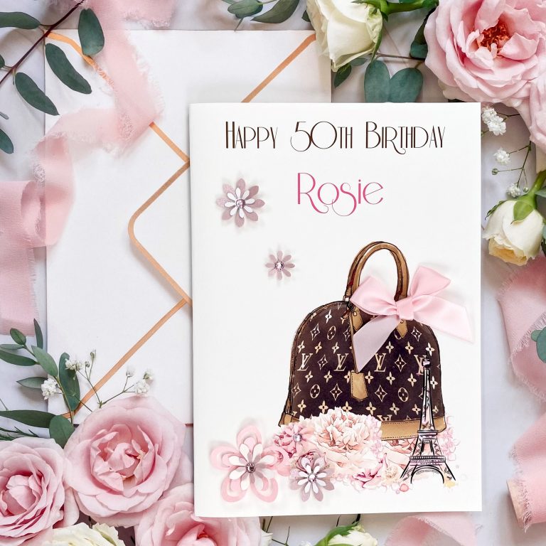 Handmade Birthday Card ‘Designer Bag’