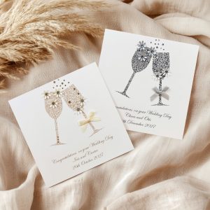 Handmade Personalised Wedding Toast Card